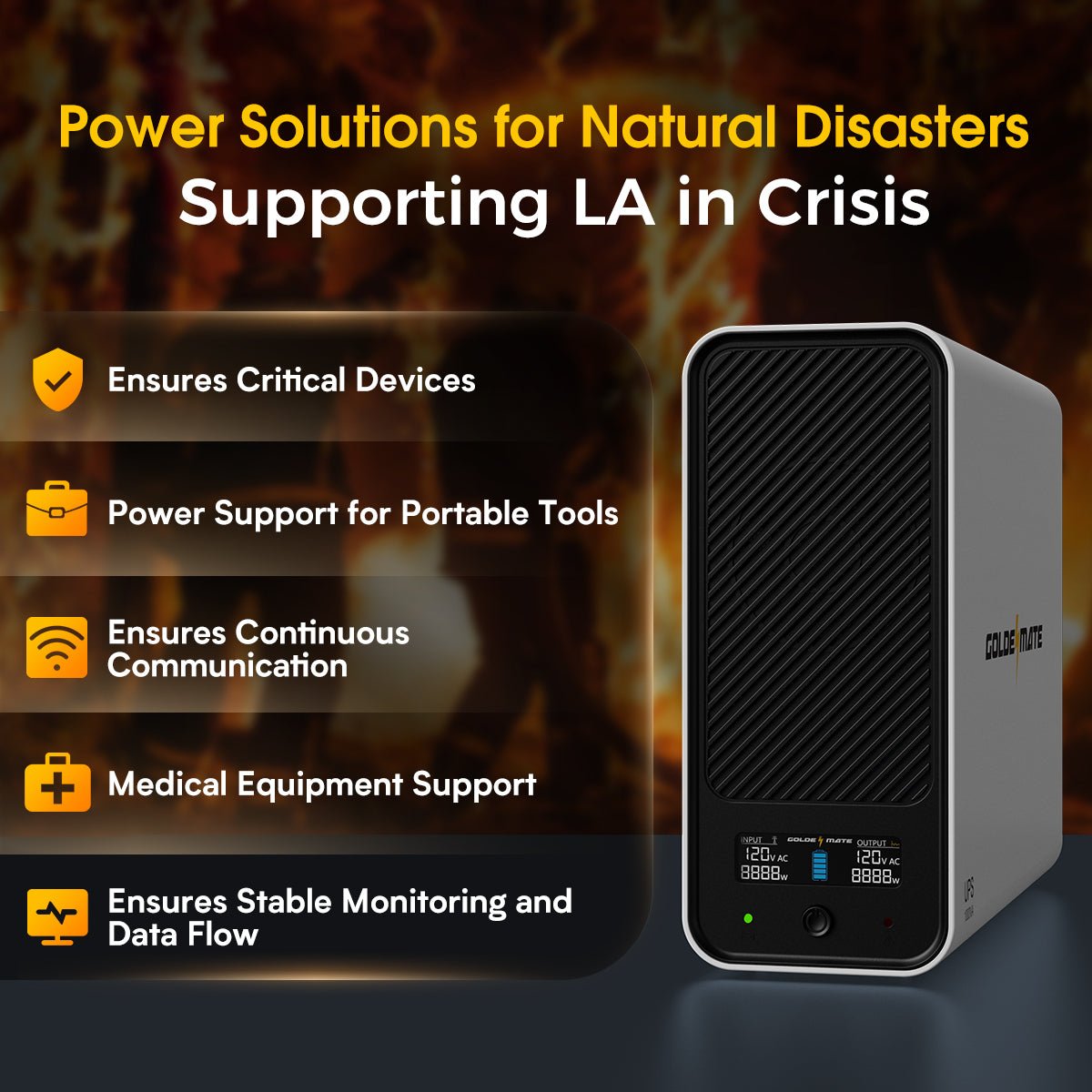 1000VA LiFePO4 UPS PRO Series 8-Outlet NAS