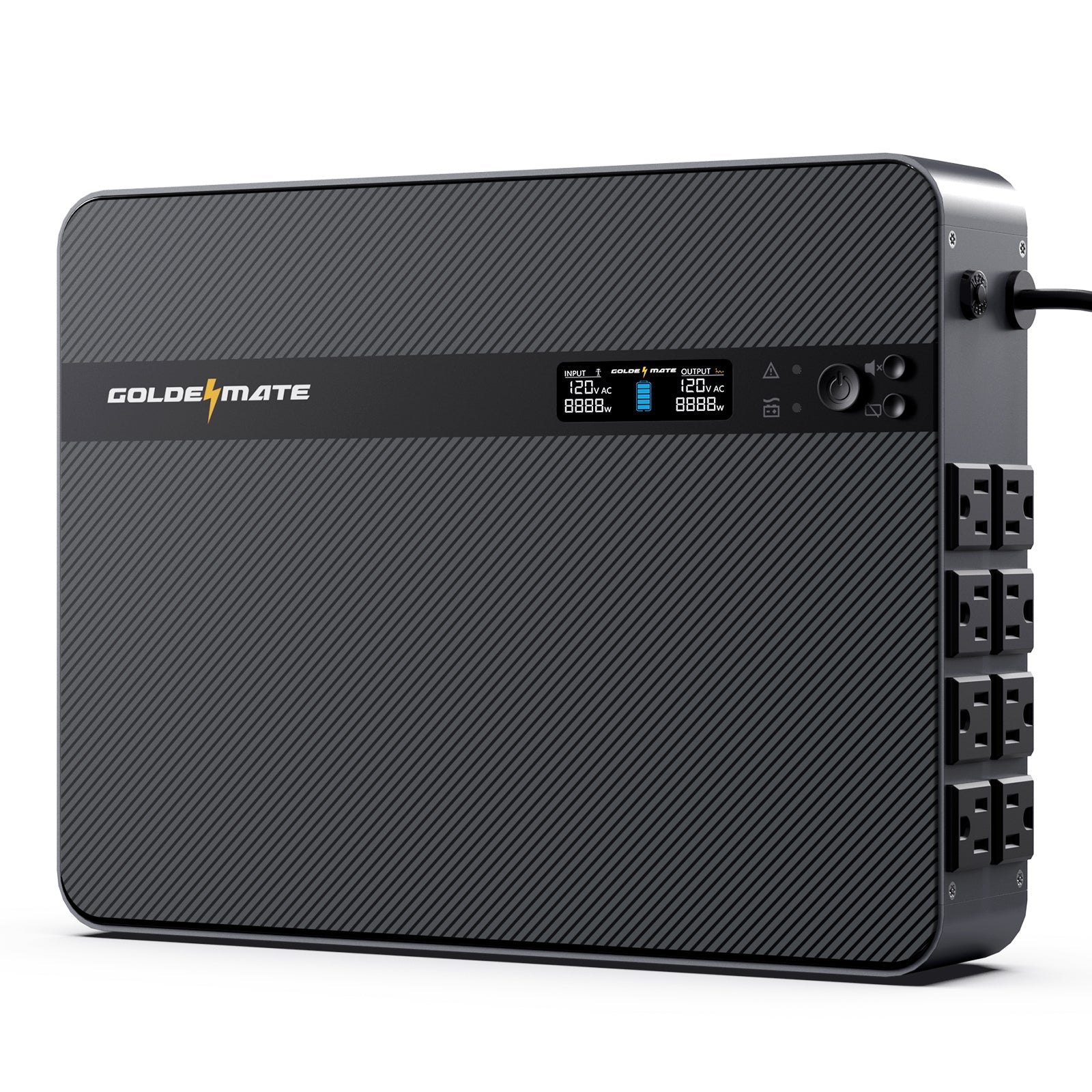 1500VA/1000W LiFePO4 UPS Wall-Mount - Goldenmate Battery1500VA/1000W LiFePO4 UPS Wall-Mount
