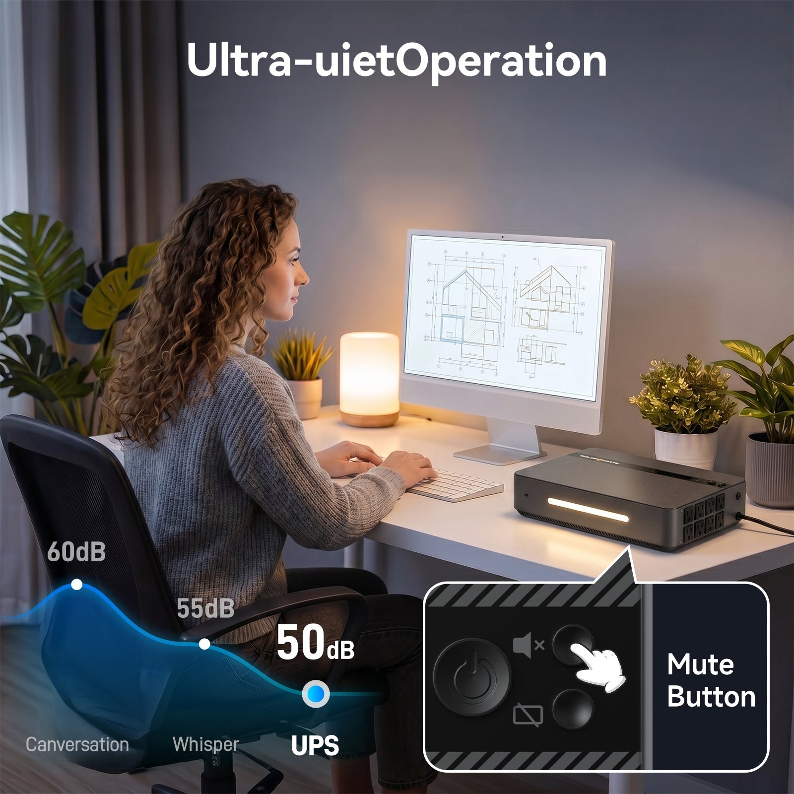 1500VA/1000W LiFePO4 UPS Wall-Mount - Goldenmate Battery1500VA/1000W LiFePO4 UPS Wall-Mount
