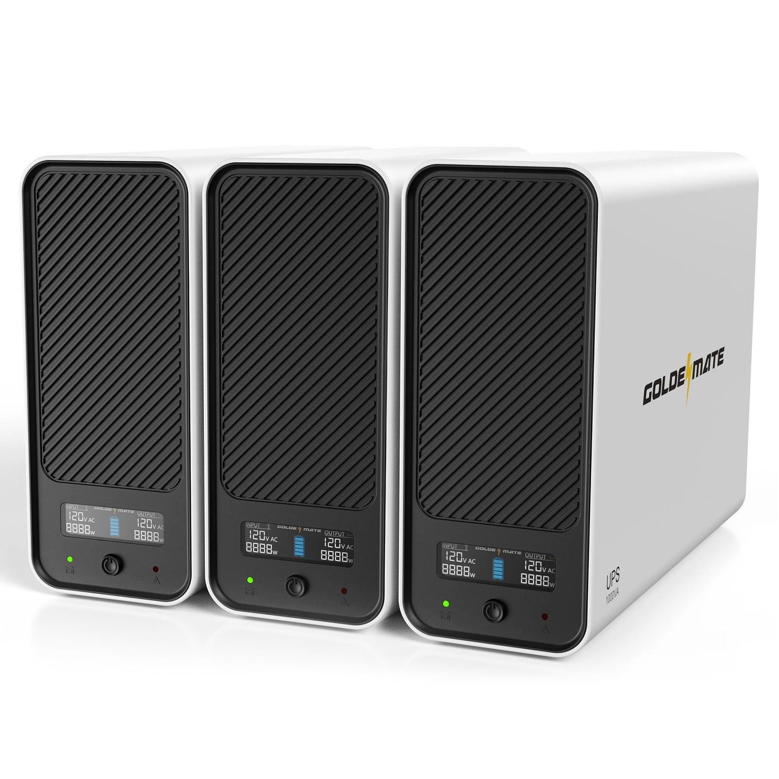 GoldenMate Back-UPS 1000VA/800W 8 Outlets LiFePO4 Battery Backup and Surge Protector