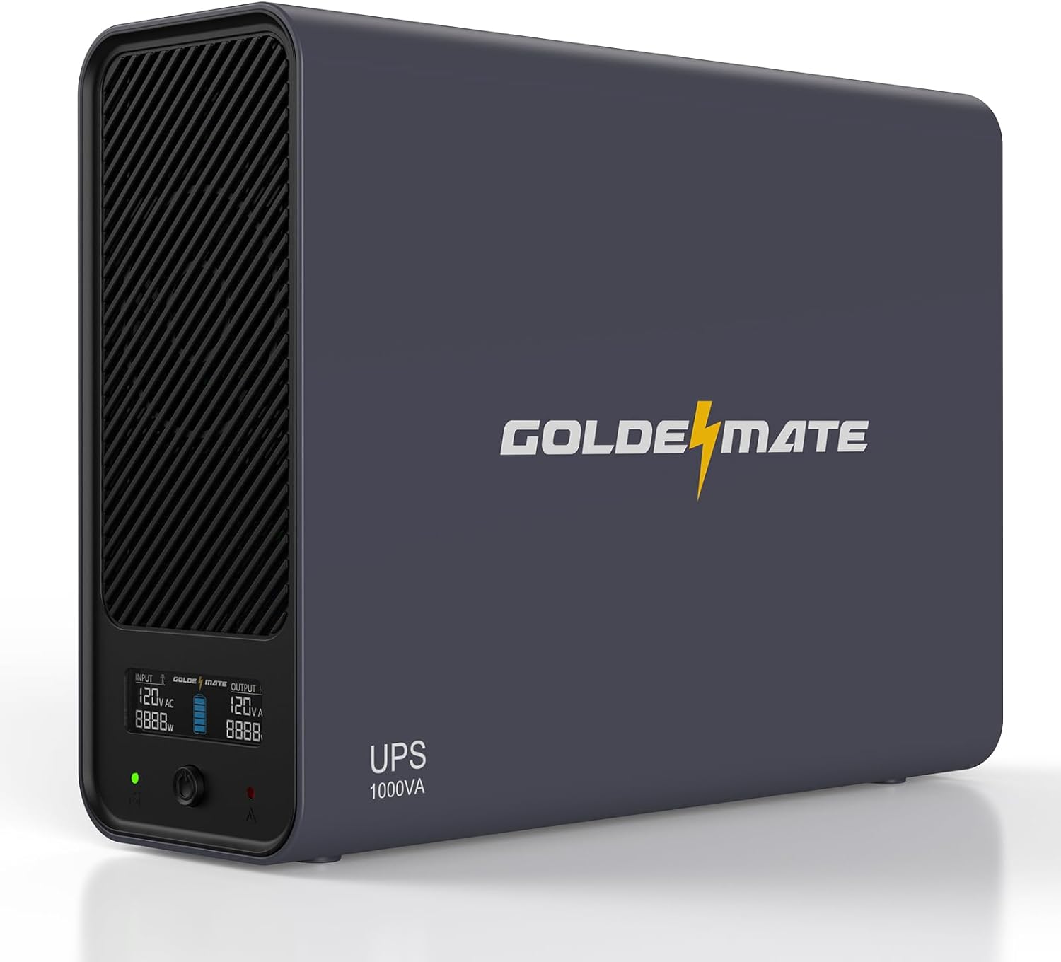 GoldenMate Back-UPS 1000VA/800W 8 Outlets LiFePO4 Battery Backup and Surge Protector