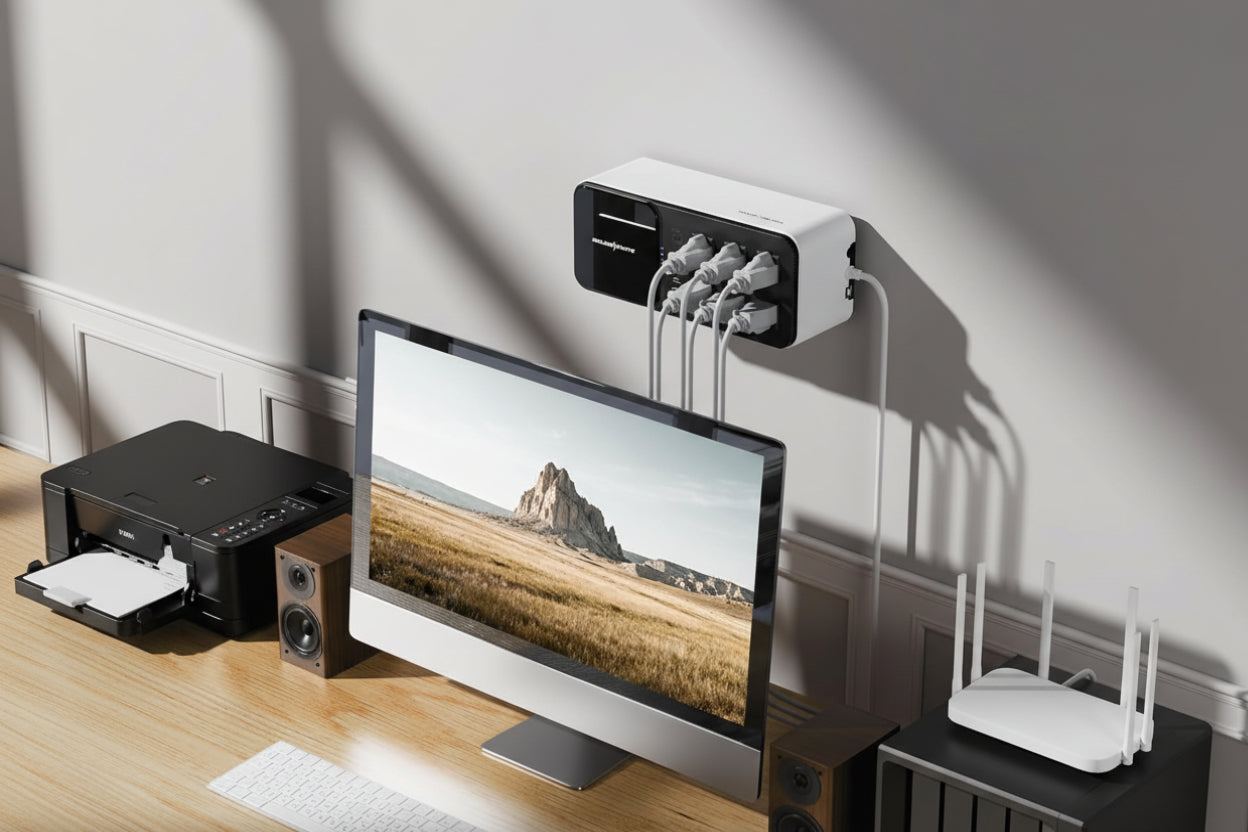 600VA/360W LiFePO4 UPS 6-Outlet - Goldenmate Battery600VA/360W LiFePO4 UPS 6-Outlet