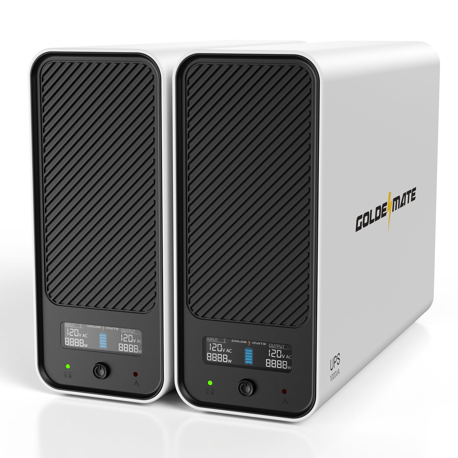 GoldenMate Back-UPS 1000VA/800W 8 Outlets LiFePO4 Battery Backup and Surge Protector