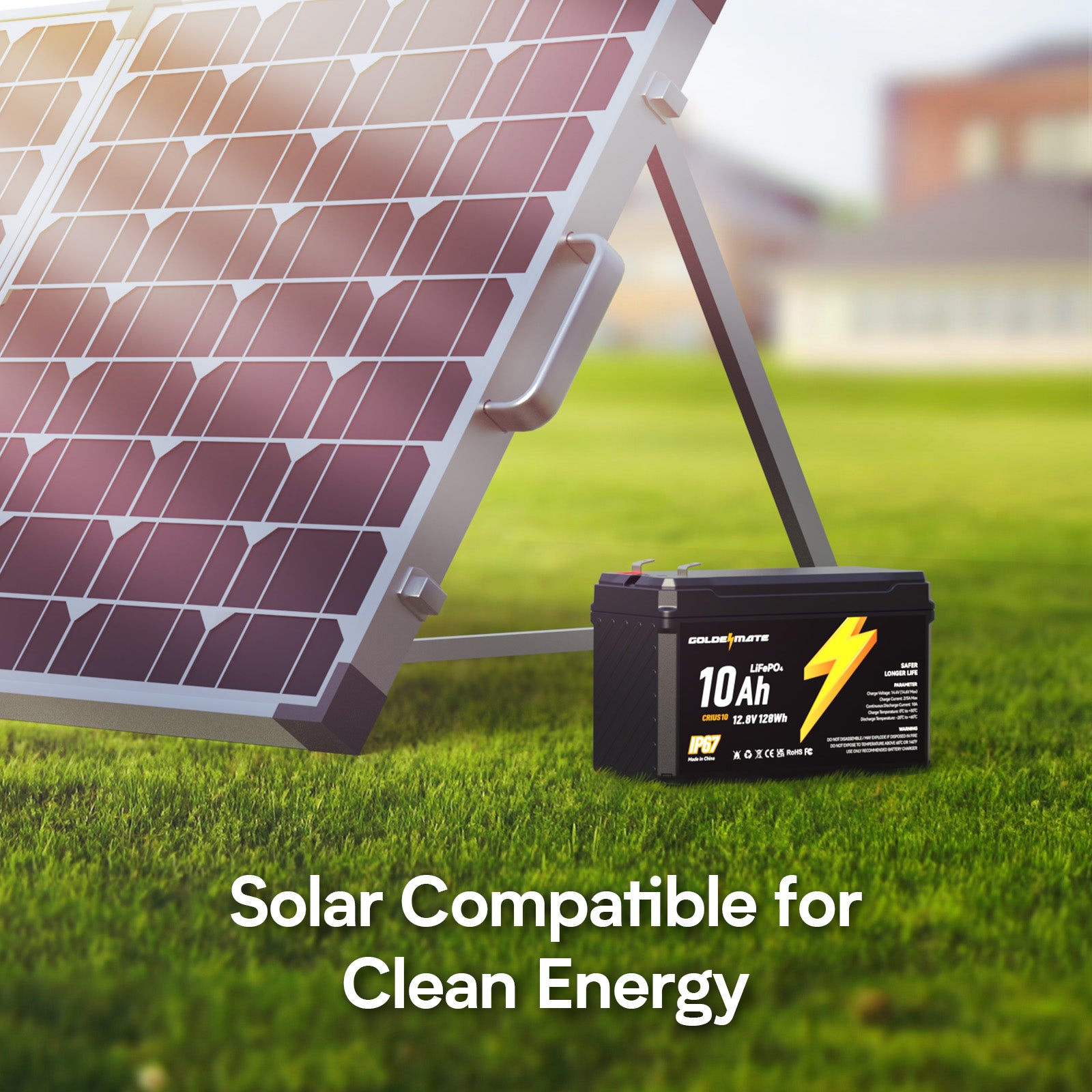 GoldenMate 12V 10Ah IP67 Waterproof LiFePO4 Lithium Battery - Goldenmate BatteryGoldenMate 12V 10Ah IP67 Waterproof LiFePO4 Lithium Battery