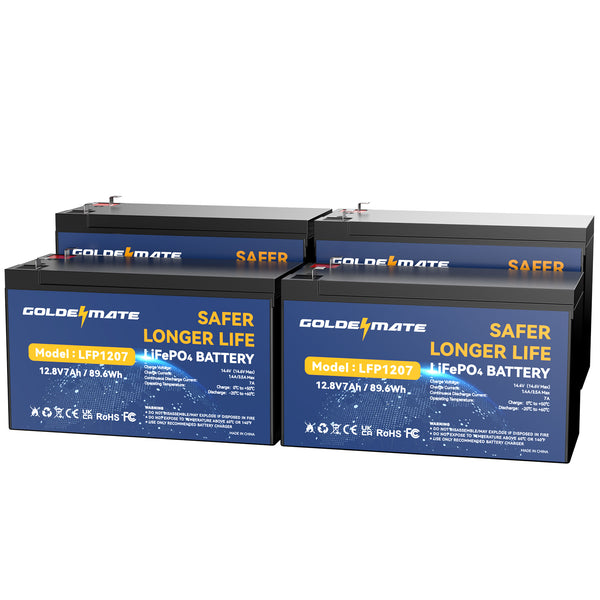 12V 200Ah LiFePO4 Lithium Battery, Build-In BMS, 2560Wh Energy