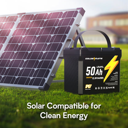 GoldenMate 12V 50Ah IP67 Waterproof LiFePO4 Lithium Battery - Goldenmate BatteryGoldenMate 12V 50Ah IP67 Waterproof LiFePO4 Lithium Battery