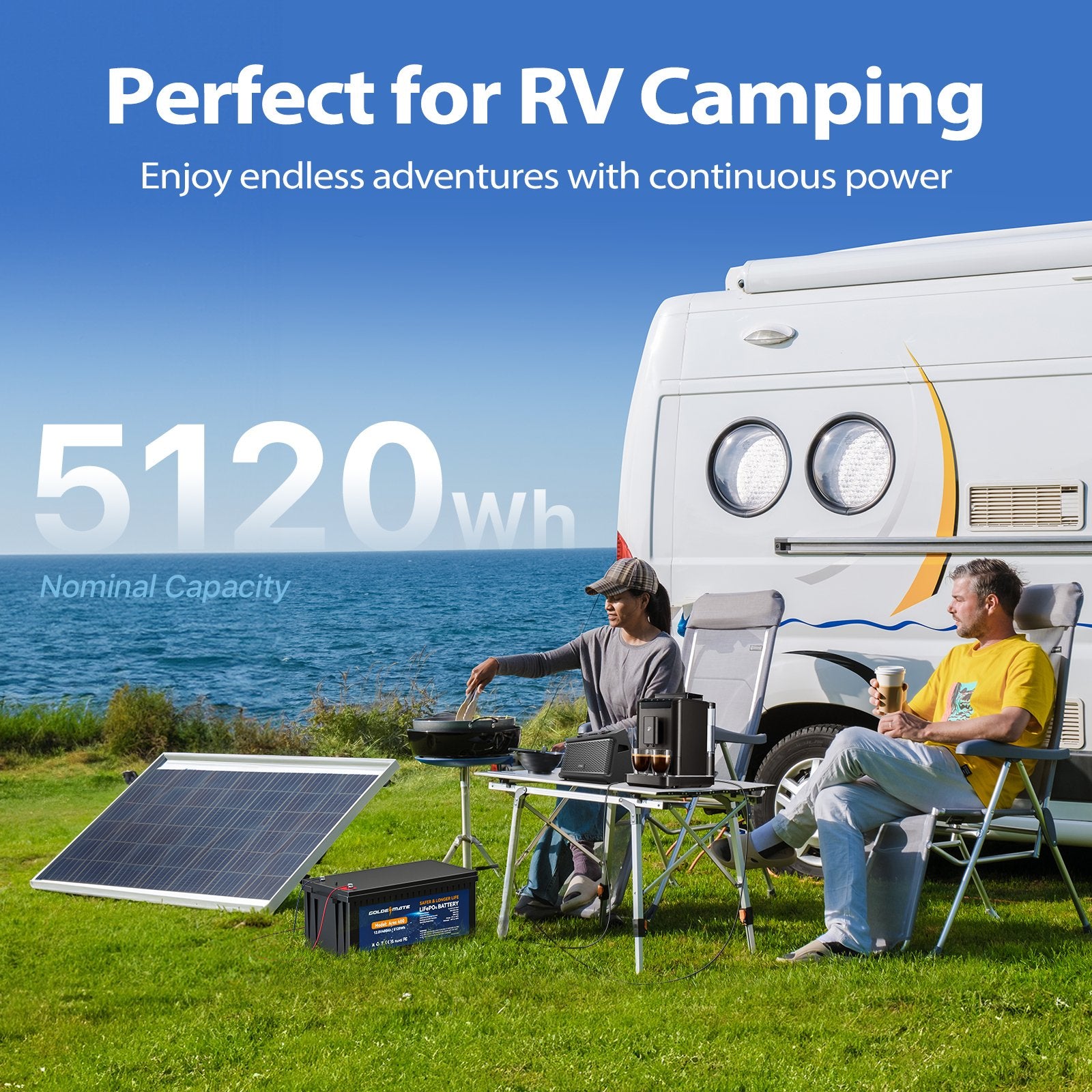 GoldenMate 12V 400Ah LiFePO4 Deep Cycle Lithium Battery - Goldenmate BatteryGoldenMate 12V 400Ah LiFePO4 Deep Cycle Lithium Battery