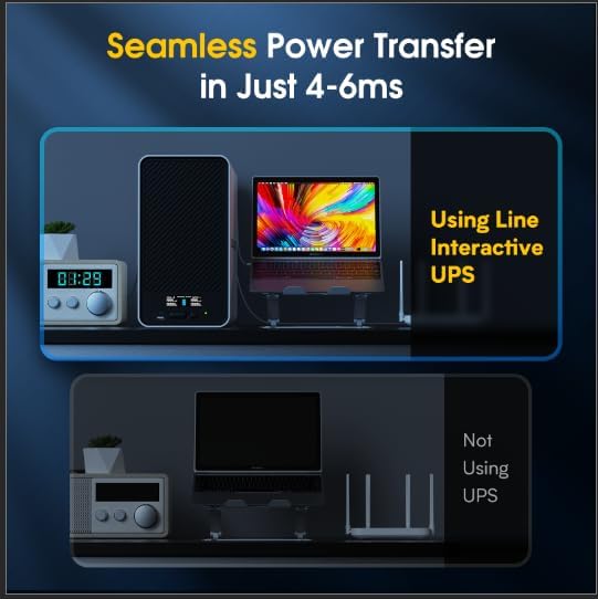 Keep short outages from breaking the flow - 1500VA/1200W LiFePO4 UPS 8 Outlets (296Wh) AVR