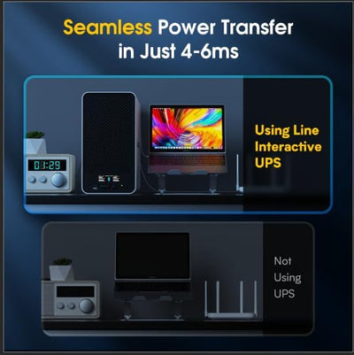1500VA/1200W LiFePO4 UPS 8-Outlet - Goldenmate Battery1500VA/1200W LiFePO4 UPS 8-Outlet