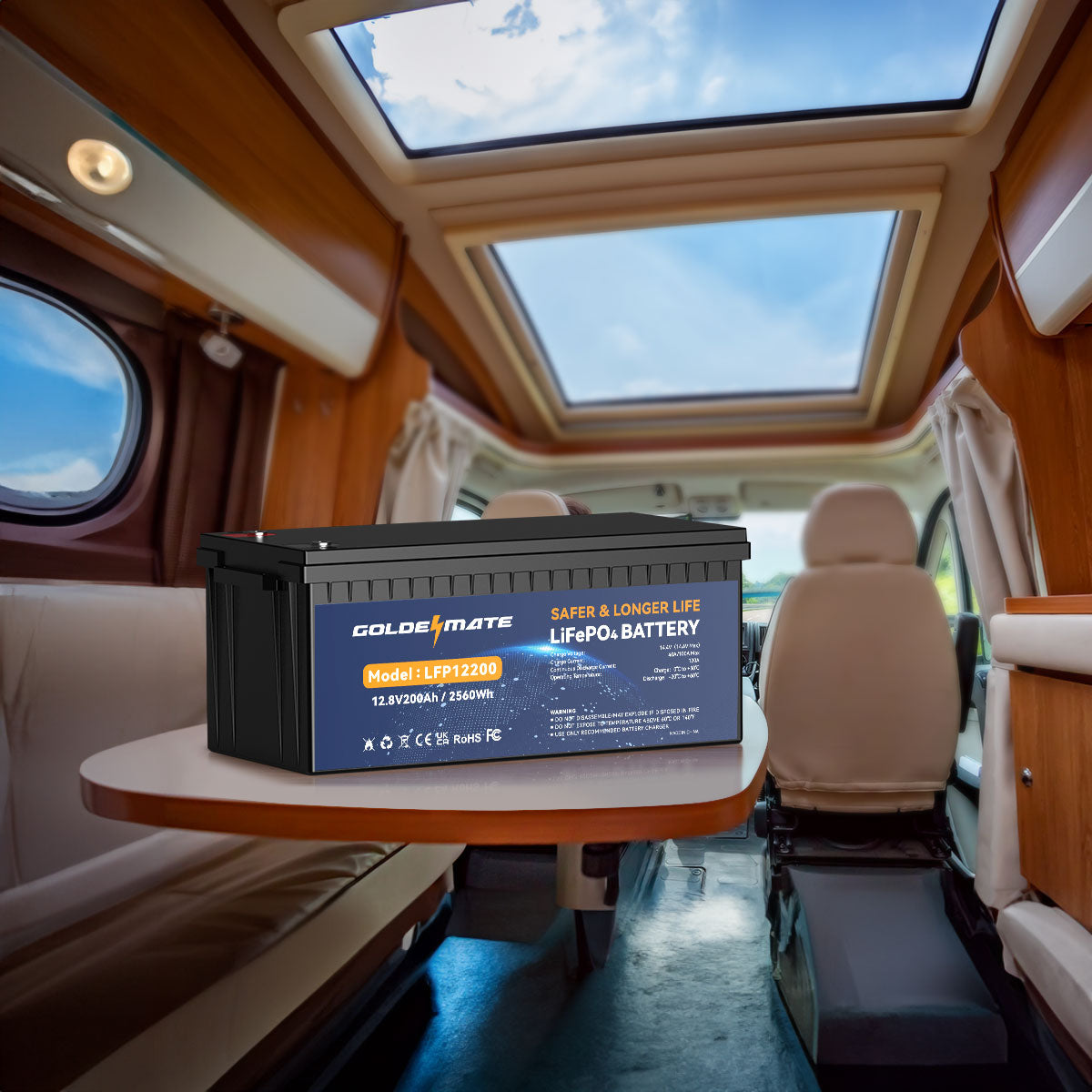 GoldenMate LiFePO₄ 12V Lithium Solar Batteries with BMS Goldenmate