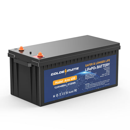 GoldenMate 12V 400Ah LiFePO4 Deep Cycle Lithium Battery - Goldenmate BatteryGoldenMate 12V 400Ah LiFePO4 Deep Cycle Lithium Battery