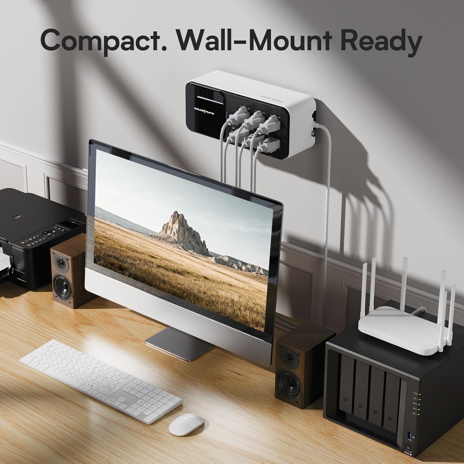 600VA/360W LiFePO4 UPS 6-Outlet