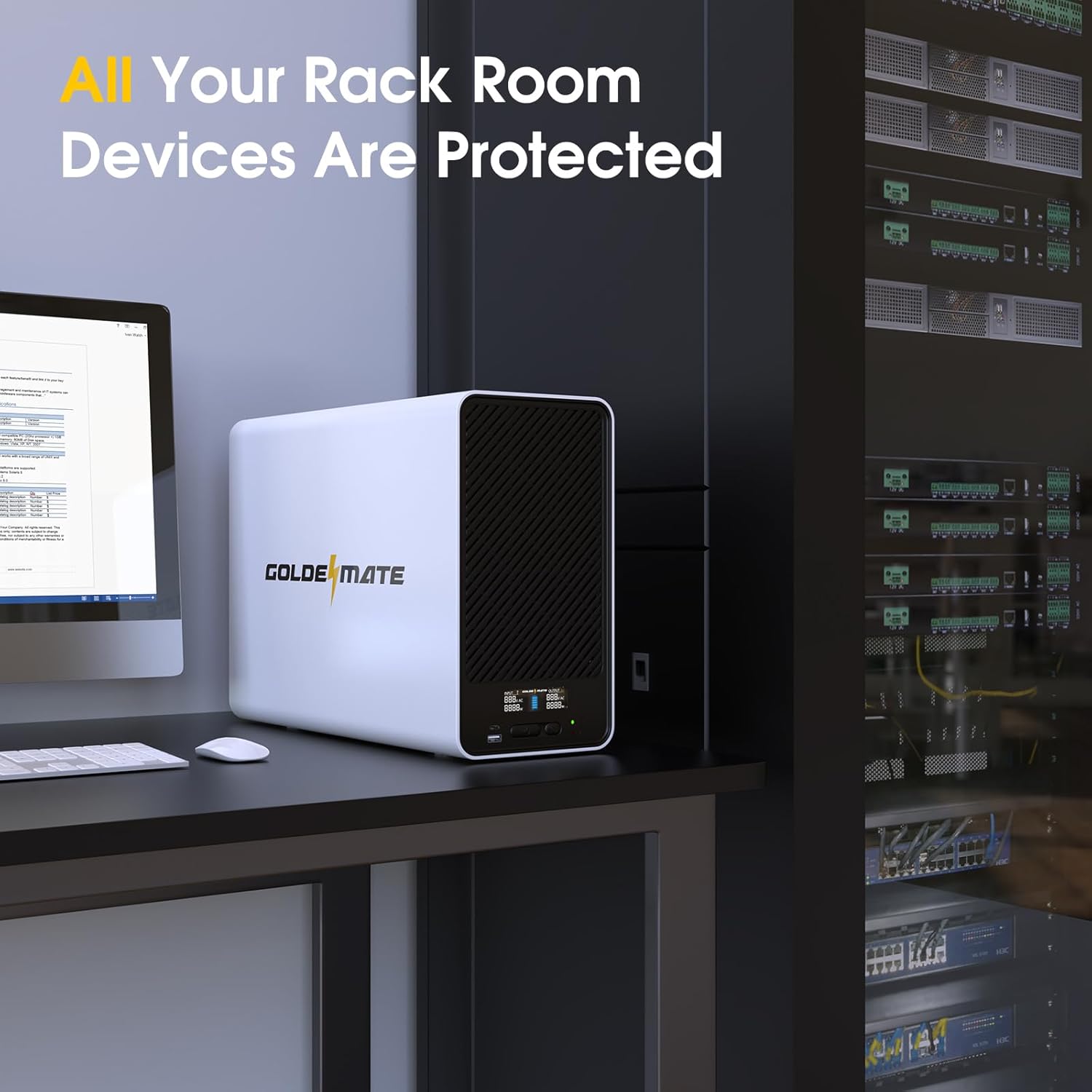 2000VA/1600W LiFePO4 Online UPS 8-Outlet NAS