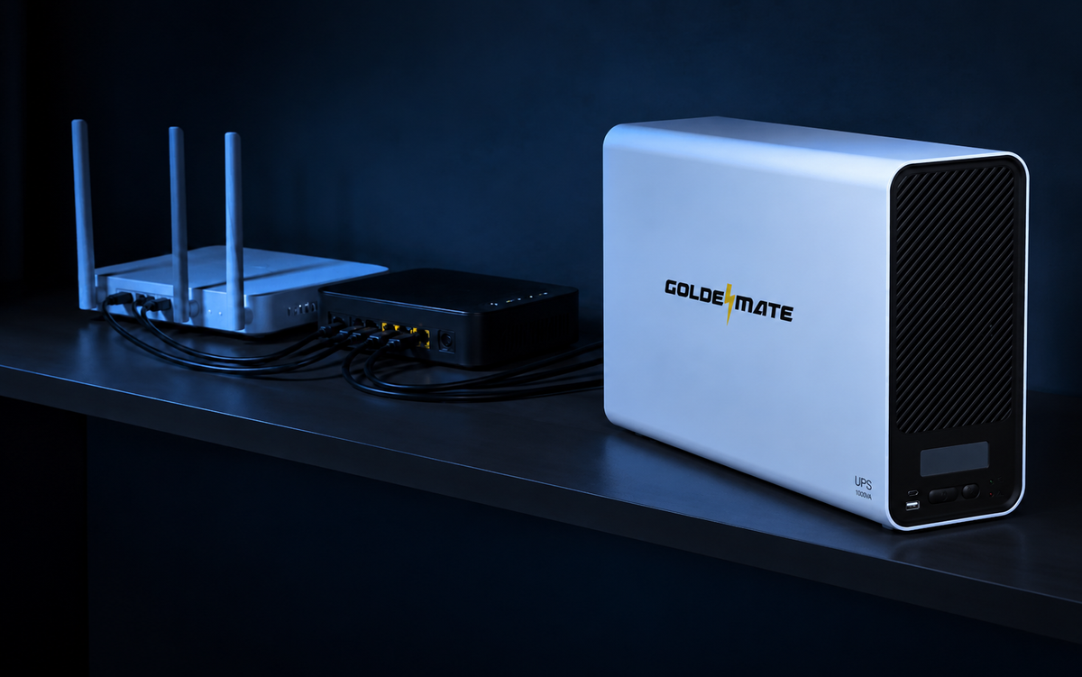AVR UPS supporting network and Wi-Fi equipment