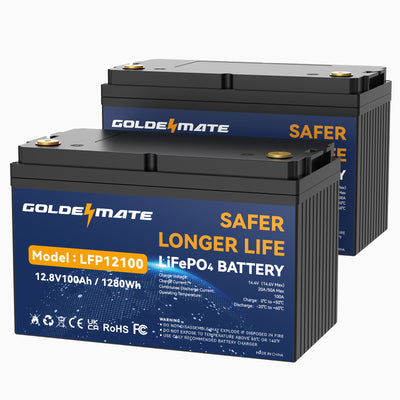 GoldenMate 12V 100Ah Group 31 LiFePO4 Lithium Battery - Goldenmate BatteryGoldenMate 12V 100Ah Group 31 LiFePO4 Lithium Battery