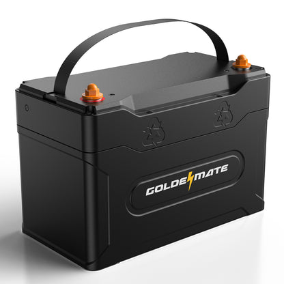GoldenMate 12V 100Ah Group 31 IP67 Waterproof Bluetooth LiFePO4 Lithium Battery CRIUS100B - Goldenmate BatteryGoldenMate 12V 100Ah Group 31 IP67 Waterproof Bluetooth LiFePO4 Lithium Battery CRIUS100B