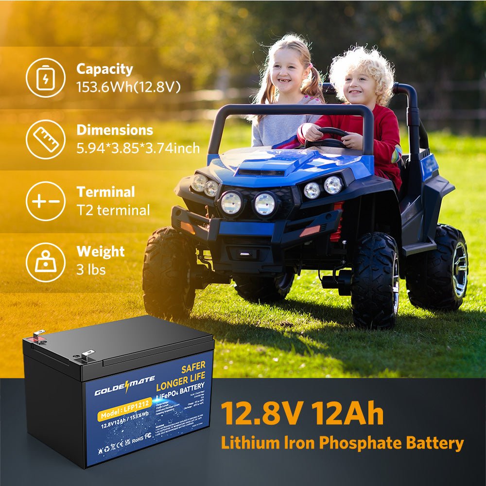 GoldenMate 12V 12Ah IP67 Waterproof LiFePO4 Lithium Battery - Goldenmate BatteryGoldenMate 12V 12Ah IP67 Waterproof LiFePO4 Lithium Battery