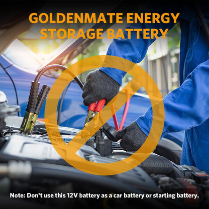 GoldenMate 12V 50Ah IP67 Waterproof LiFePO4 Lithium Battery - Goldenmate BatteryGoldenMate 12V 50Ah IP67 Waterproof LiFePO4 Lithium Battery