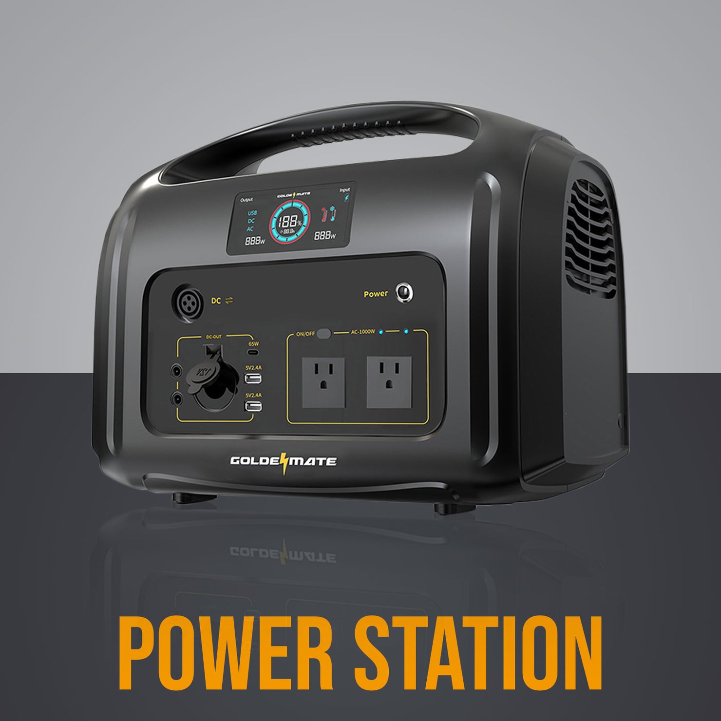 Goldenmate LifePo4 Portable Power Station 1000Wh LFP Battery